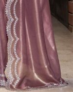 Women Embellished Design Stone Work Organza Embellished Saree Traditional Saree - Image 2