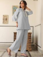 Polycotton Co-Ord Set For Women | Stylish Festive Co-Ord Set For Women | Travel Co-Ord Set For Women | Kurta Set For Women - Image 2