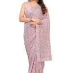 Women Georgette With Sequence Ready to Wear Saree