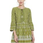 Women's Rayon Floral Printed Short Kurti Tops for Women
