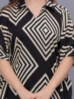 Rayon Women's Printed Kaftan Kurta Pant Set - Image 3