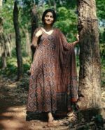 Women's Viscose Printed Flared A-Line Kurta With Pant And Dupatta Suit Set | Kurta Set - Image 3