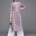 Blue Printed Cotton Kurta