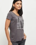 Women Printed Regular Fit Round-Neck T-Shirt