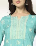 Women Floral Print Straight Kurta - Image 2