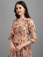 Yellow Floral Women's Dress